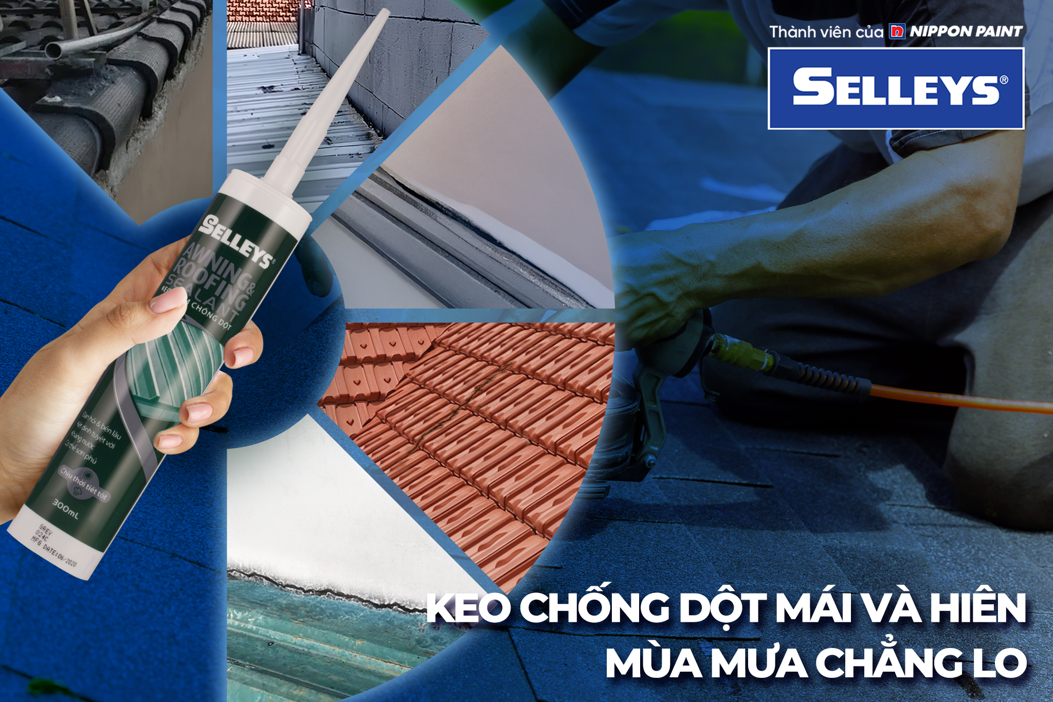 Keo chong dot Selleys Awning