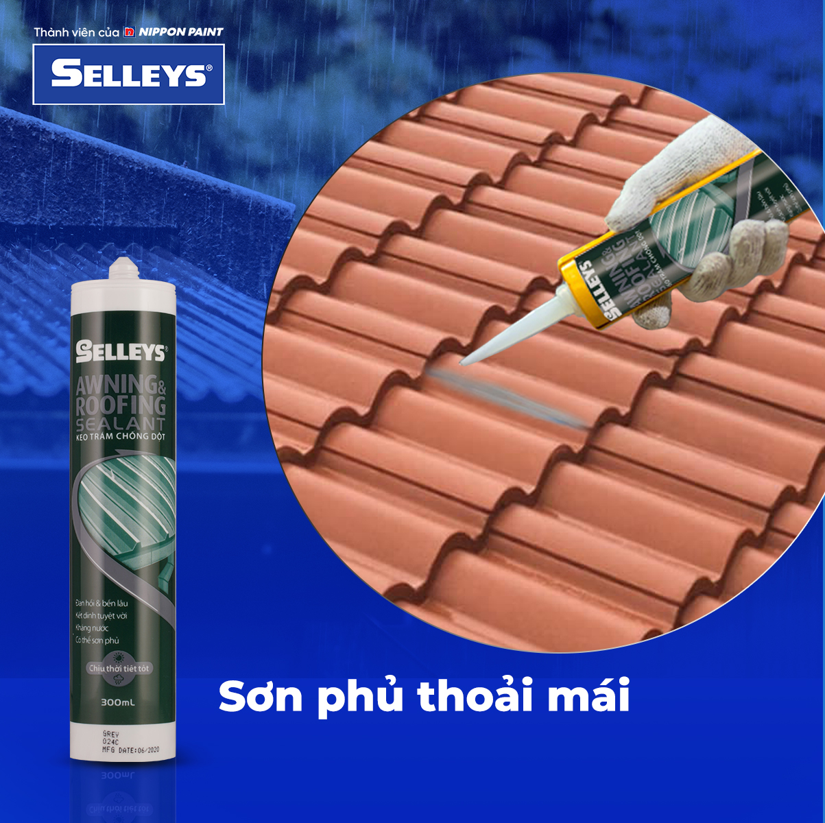 Keo chong dot Selleys Awning