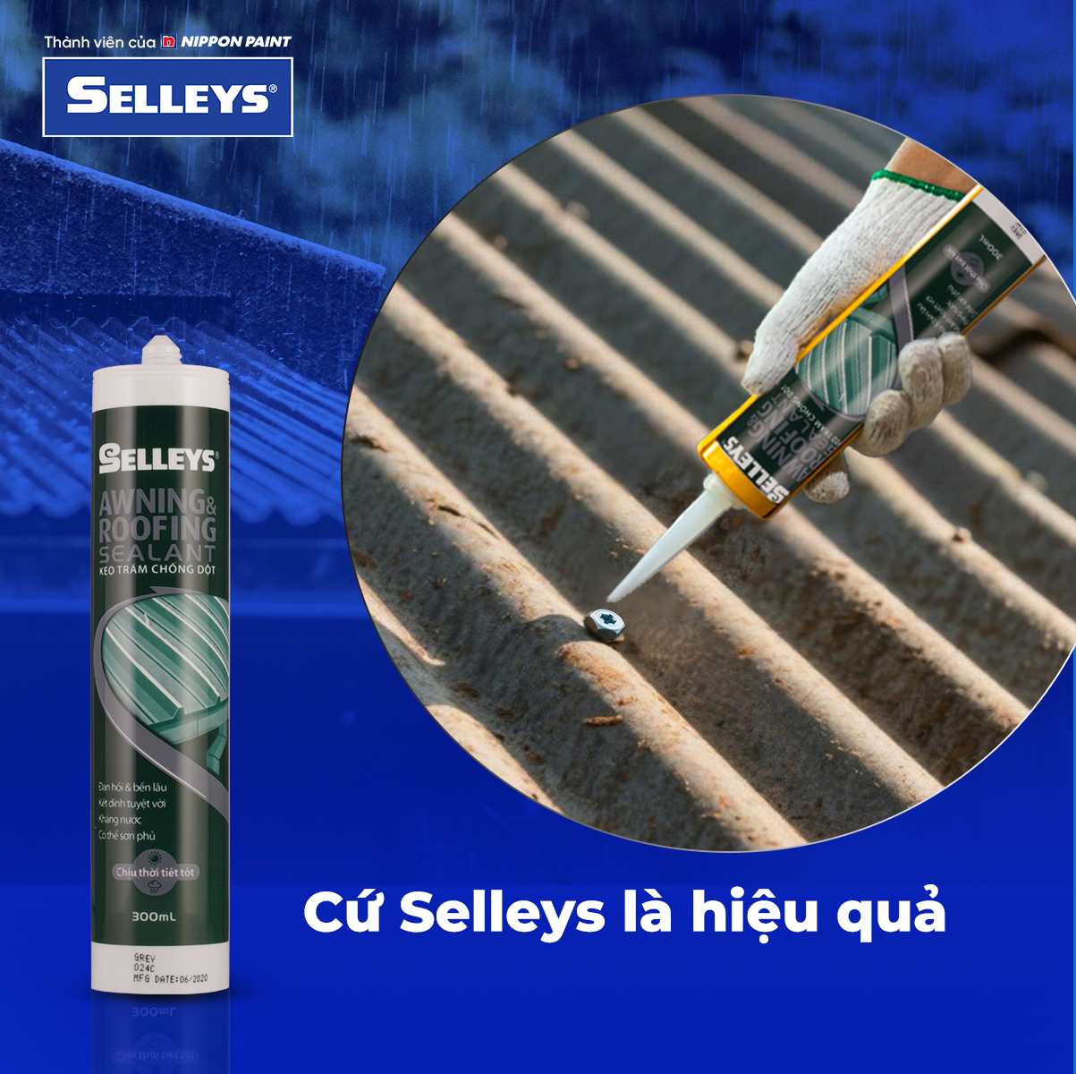 Keo chong dot Selleys Awning