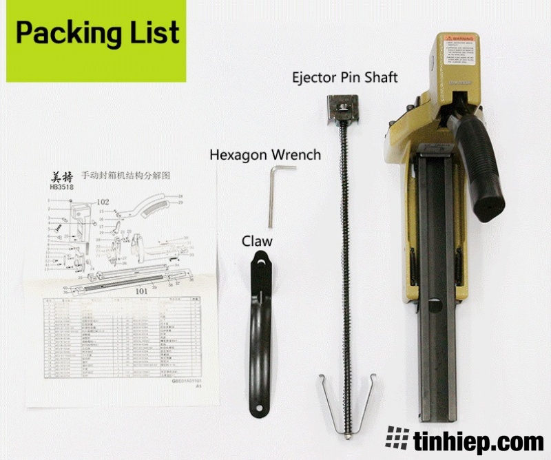 Sung ban dinh thung carton Meite 3515 3518