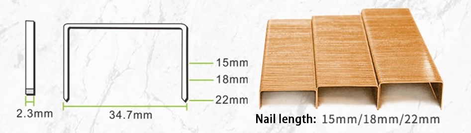 đinh thùng carton 3515, 3518, 3522