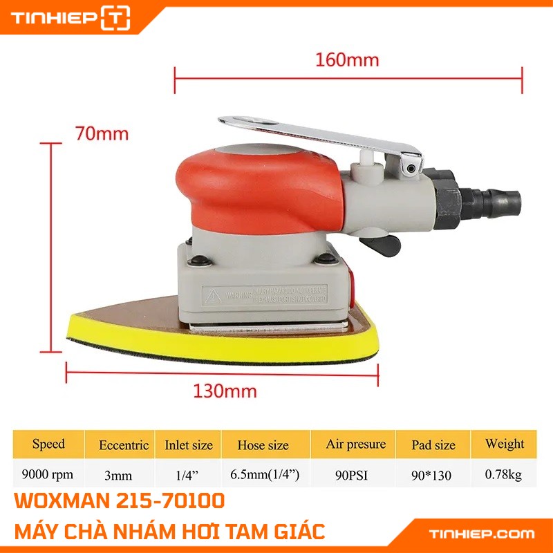 MÁY CHÀ NHÁM HƠI TAM GIÁC WOXMAN 215 70100