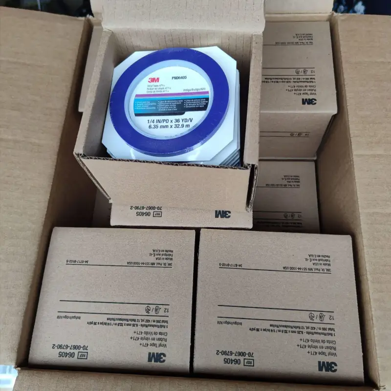 Băng Keo Vinyl 3M 471 PN06405 Màu Xanh Chạy Chỉ Đường Cong