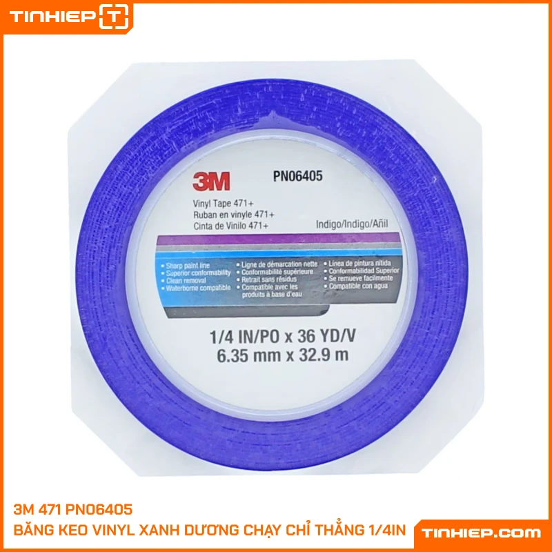 Băng Keo Vinyl 3M 471 PN06405 Màu Xanh Chạy Chỉ Đường Cong